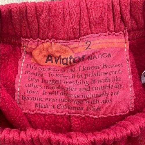 Aviator Nation | Kids Bolt Print Sweatpants Red/Yellow - Picture 4 of 6