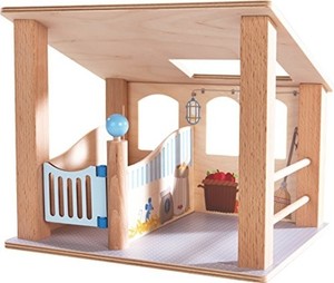 Horse Barn Stable Stall Play Set Wooden Pretend Kids Toddler Boy