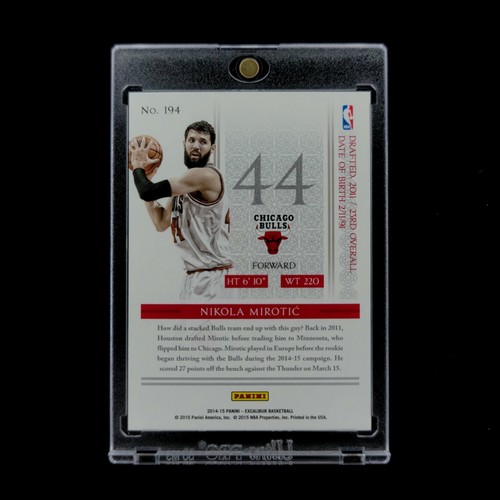 Rare Nikola Mirotic RC π―β
οΈ- 2014-15 NBA Panini Excalibur Rookie Card Bulls #194 - Picture 2 of 2