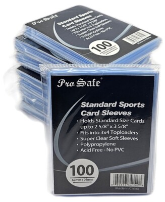 plastic sleeves for sports cards Amazon.com: Mlikero 600 Count Card Sleeves, Clear Soft Trading Card Sleeves, Polypropylene (PP), Fit for MTG, TCG, Baseball, Football, Game Cards : Toys & Games