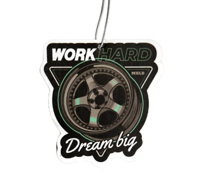 Car Air Freshener Mixed Flavor Work Hard Dream Big Rim Auto Decal Free Shipping!