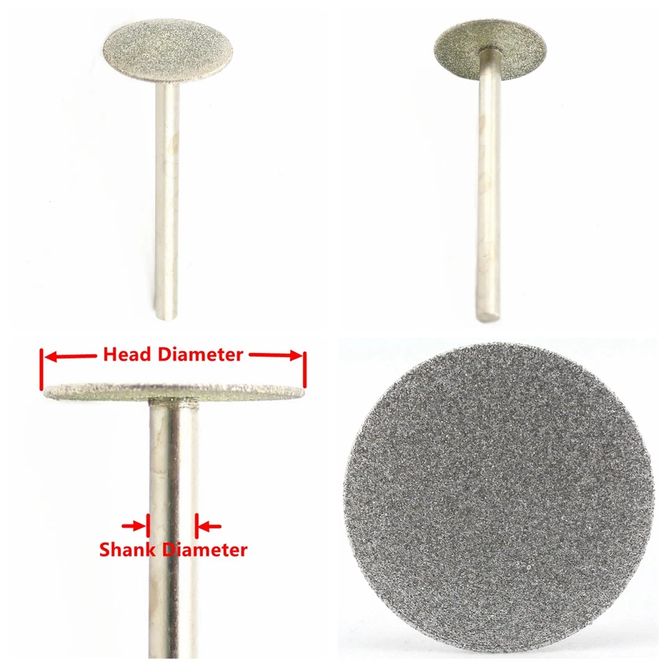 3Pcs 20 25 30mm Thin Disc T Head Diamond Burrs Grinding Bits Carving Stone Tools - Image 3 of 4