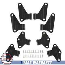 2 Door Black Heavy-Duty Body Door Hinge Bracket Set For Jeep JK Wrangler 2007-18