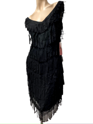NWT $190 JS Collections Dress 8 Black Shift w Beaded Flanges Stretchy Pull On | eBay NWT $190 JS Collections Dress 8 Black Shift w Beaded Flanges Stretchy Pull On | eBay