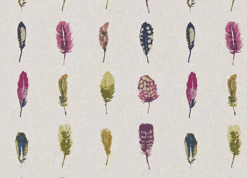 Harlequin Limosa curtain fabric 3.1m in loganberry raspberry olive