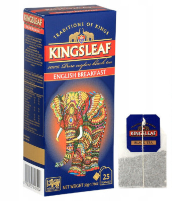 Kingsleaf Tea - ENGLISH BREAKFAST   Black Tea 25 tbs / 50g ( 1.74 oz )