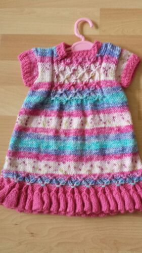 baby girls smock dress with matching cardigan and hat 18"fit up to 3 mths - Picture 2 of 5