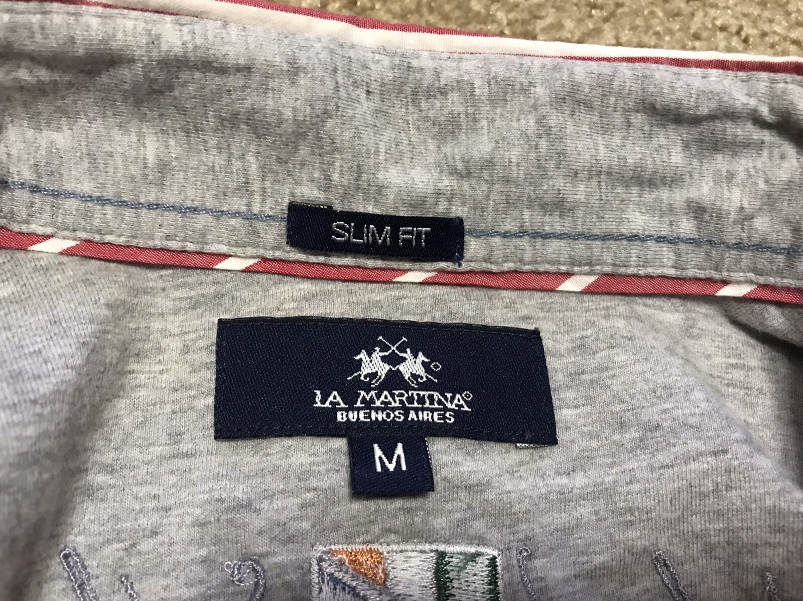 La Martina Buenos Aires Test Match Collection Slim Fit l/s shirt men's Sz M  | eBay