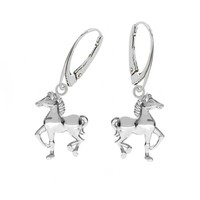 Pferd Klapp-Brisur Ohrringe 925 Sterling Silber Damen OhrhäNger Schmuck-Set