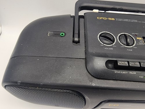 Sony CFD-58 CD/Radio/Cassette Boombox. Radio, Cassette player doesn't work - Picture 6 of 10