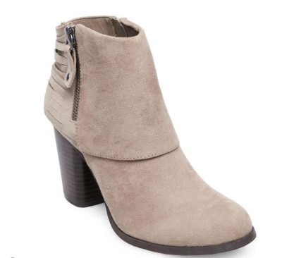 NEW MADDEN GIRL DESTROY TAUPE ANKLE BOOTIES ANKLE  BOOTS WOMENS 10  ZIP SIDE