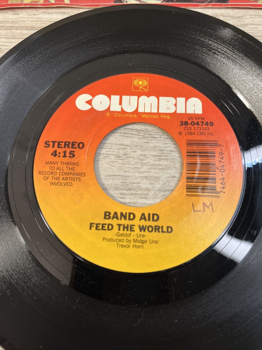 Band Aid Do They Know It's Christmas Time 45 RPM Vinyl U2