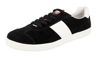 Prada Wildleder Sneaker - Linea Rossa - Schwarz Weiss - Neu - 9 43