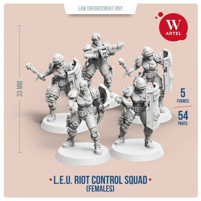 Artel W - L.E.U. - Riot Control Squad (Female enforcers) - Tabletop - Miniatur 