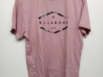 Billabong Shirt Women Large pink short Sleeve Logo Surf Surfer