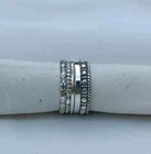 Set Of 6 Sterling Silver Stacking Rings , Thin & Thick Rings , Gift her All size