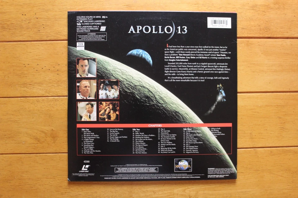 APOLLO 13 LASERDISC LD LETTERBOXED THX 2 DISC [81] - Imagem 2 de 4