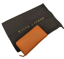 New Polo Ralph Lauren Handcrafted Leather Clutch Zip-Around Wallet RRP £499