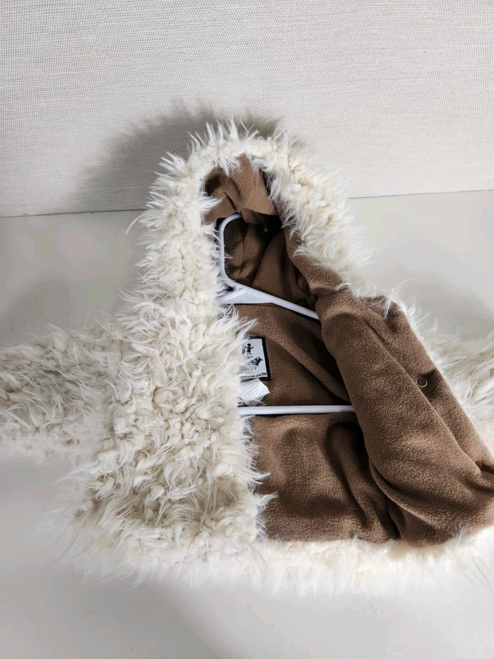 Abrigo Corky & Co Crema Marrón Imitación Piel Polar Forrado PolarBear 3 Mo Foto 4 de 4