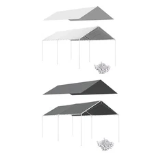 Outsunny 10 x 20ft Carport Replacement Canopy Cover, UV Resistant