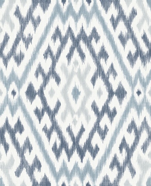 Fd27238_Harmony Ikat Diamond Blaue Fine Decor Tapete-image