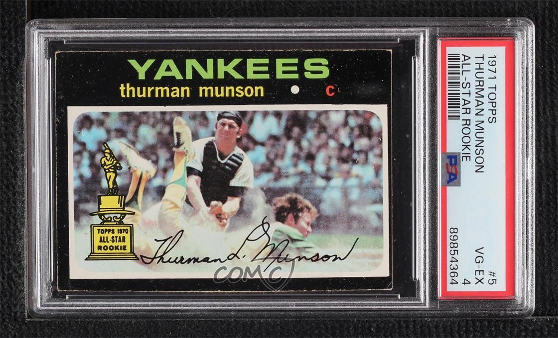 1971 Topps Thurman Munson #5 PSA 4 0sf1
