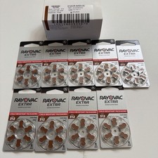 54 x Rayovac Extra 312 Size Hearing aid batteries Zinc air 9 Packs Use By 2029