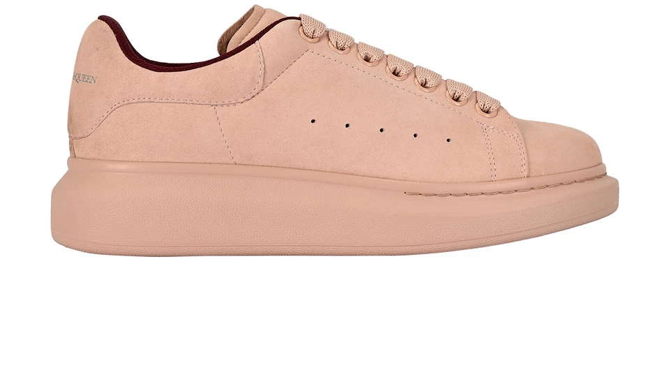 Alexander McQueen Oversized Trainers Pink Suede Womens 3