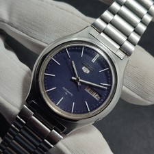 Seiko 5 Automatic 7009-8810 Day/Date ''Blue Dial'' Vintage Japan Men's Watch N
