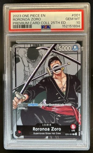 2022 One Piece Premium Card 25th Roronoa Zoro Promos #OP01-001 PSA 10