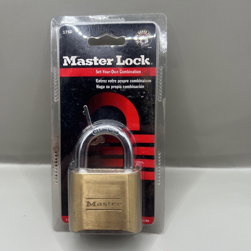 Master Lock 175D 1" Combination Padlock, Set Your Own Combination, Sinlge Pack