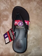 New FLOJOS Artisan Women's Size 8 Black Flip Flop Sandals