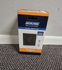 SchlageB60 Matte Black Deadbolt Certified Highest for Security and Durability