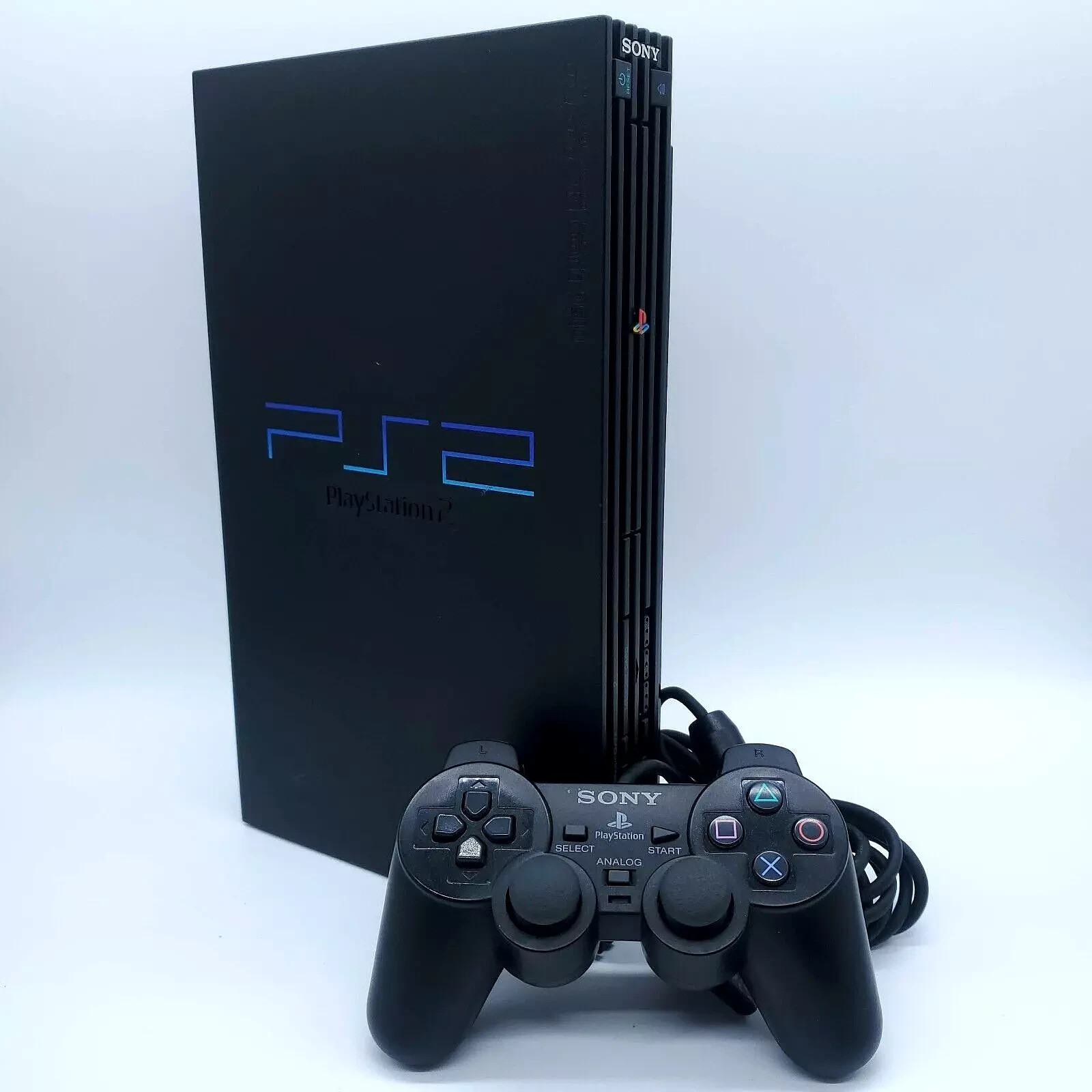 Sony PlayStation 2 PS2 Console Black Complete w Original DualShock 2 Controller