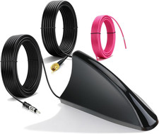 Antenna Auto Pinna Di Squalo Autoradio FM AM + GPS Beidou GNSS, 28Db LNA, Tensio