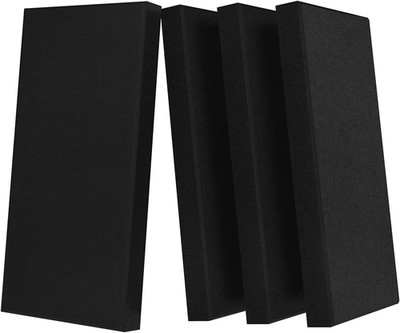 4 Pack 2'' Thick Acoustic Panels with Bracket - Soundproof for Home & Studio
