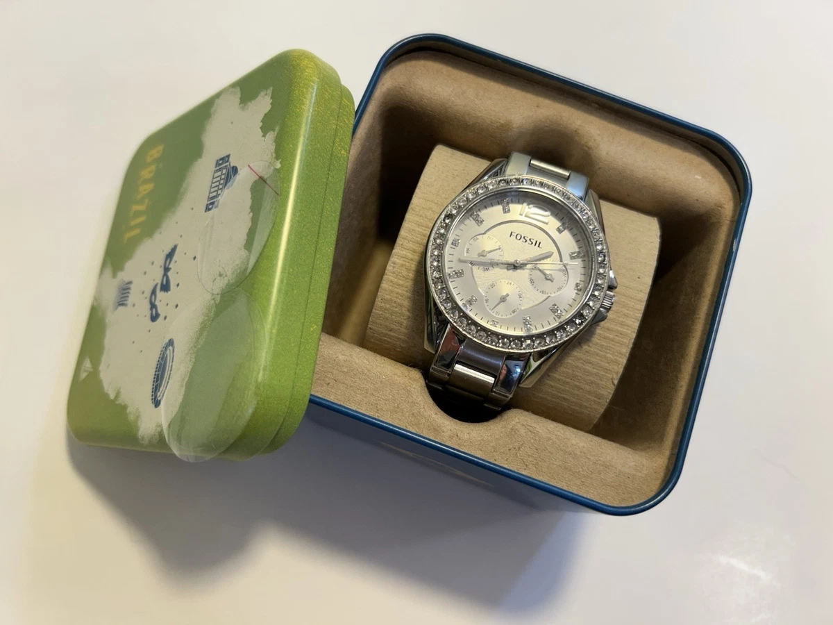 Ceas de Dama Fossil Riley Multifunction ES3204P Argintiu Auriu bsw