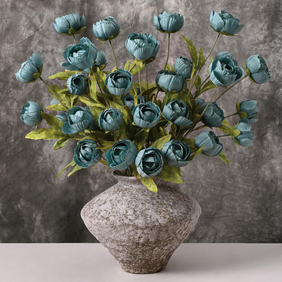 6 Pcs Faux Peonies Artificial Flowers for Vase, 27'' Fake Silk Peonies Flowers fo