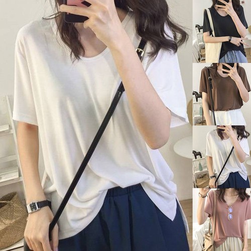 T-shirt pour femme - Col en V - Élégant - Manches courtes - Côtelé - Basique - T-shirt d'été - Coupe ajustée - Stretch - Décontracté - Haut - Chemisier tendance - Confortable - Respirant, Blanc., S T-shirt pour femme - Col en V - Élégant - Manches courtes - Côtelé - Basique - T-shirt d'été - Coupe ajustée - Stretch - Décontracté - Haut - Chemisier tendance - Confortable - Respirant, Blanc., S