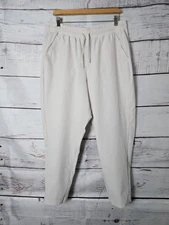 All in Motion Womens Pants Size XL Beige Tapered Leg Elastic Tie Waist Athletic