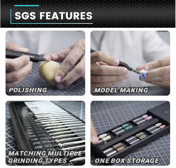 Engraving Pen with HollowCup Motor, 42 Bits & Aluminum Case, Craft Tool Gift Set