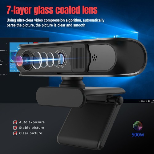 Webcam Cameras Computers 1080P 5Mp Usb2.0 360° Rotation Online Teaching Bu DE - Bild 2 von 20