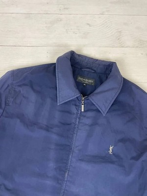 Yves Saint Laurent 青　アウター Men's Vintage 90s Yves Saint Laurent Pour Homme Nylon Navy Jacket