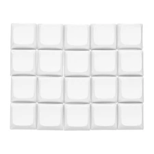 20Pcs PBT Keycap Set Mechanical Numeric Keypads for Keyboard, White
