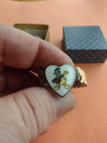 Vtg Flex 40's Disney Expansion Childs Donald Duck Sterling Silver Bracelet Rare - Picture 8 of 14