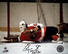Bernie Parent Autographed Philadelphia Flyers 8x10 Photo w/ 