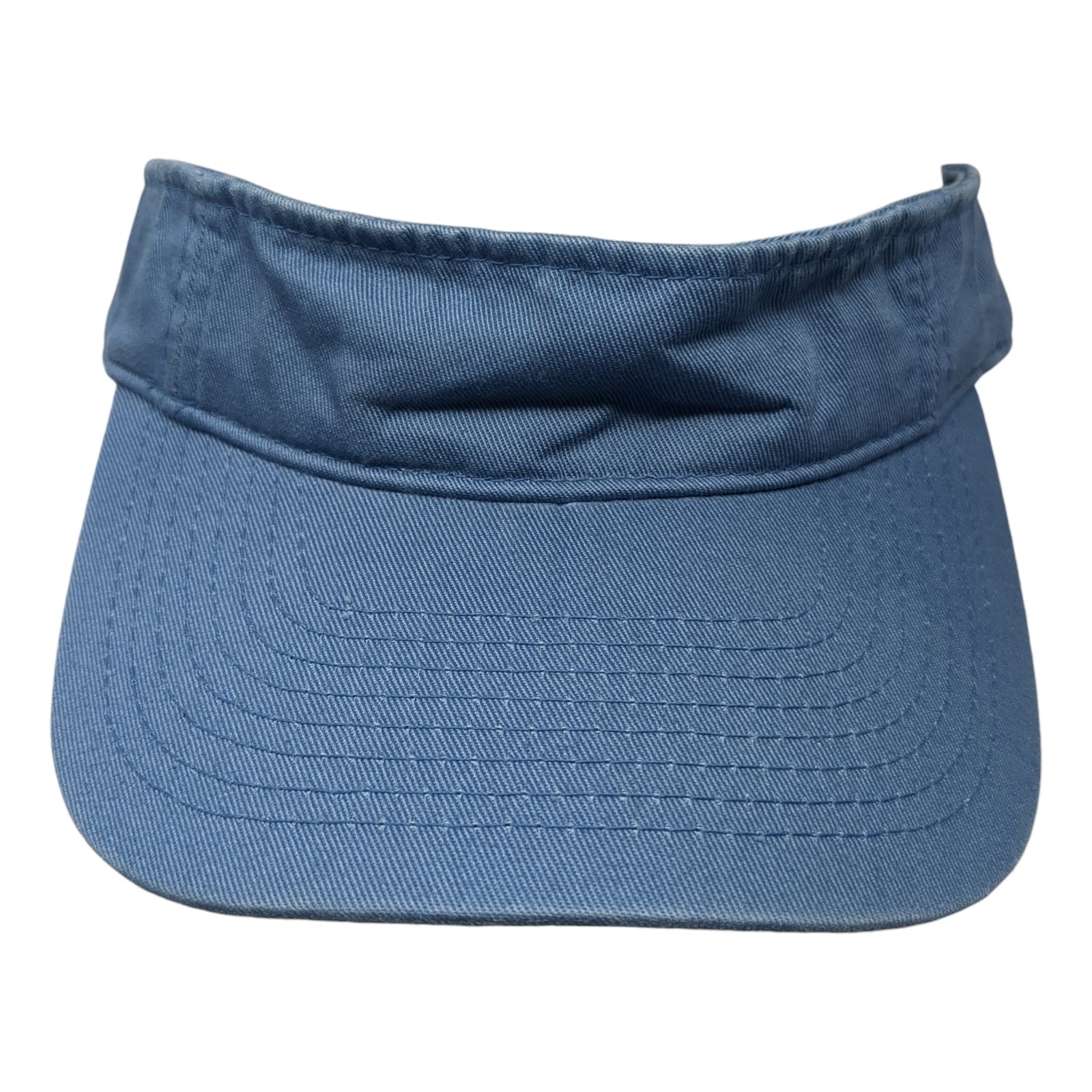 Unbranded Strapback Visor Hat Solid Blue One Size… - image 1