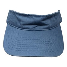 Unbranded Strapback Visor Hat Solid Blue One Size Adjustable Outdoor