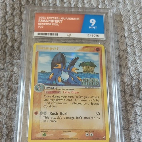 Crystal Guardians Swampert #27/100 Reverse Foil Ace Graded 9 2006