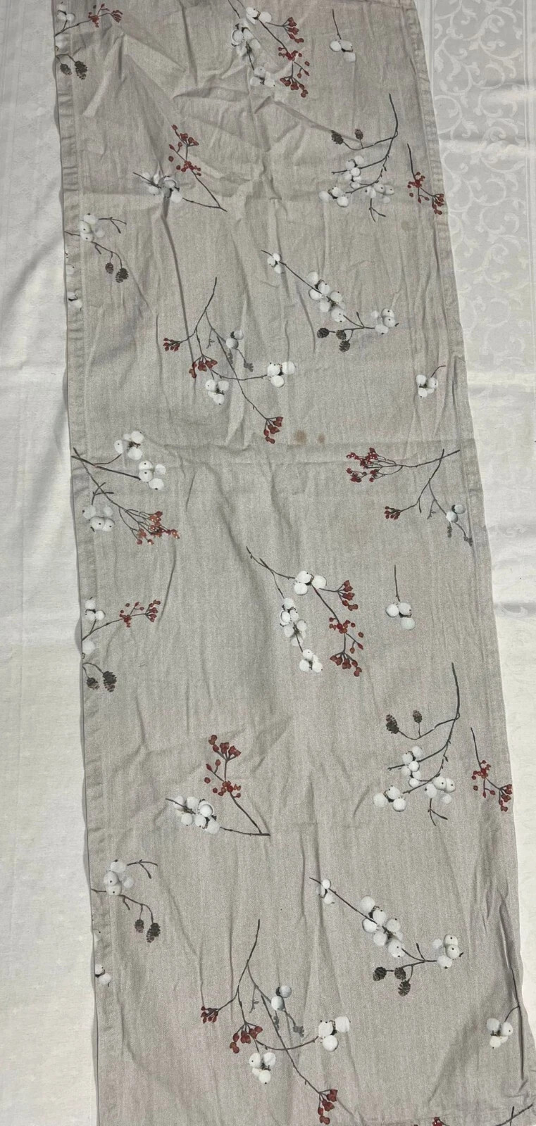 Pichler Tischläufer mit Blumenmuster in Beige-Rot